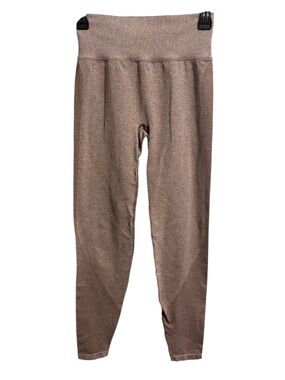 PINK Victoria's Secret Ribbed High-Waist Leggings - Taupe Heather